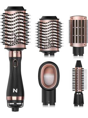 Hot Air Paddle Brush & Blow Dryer - 2-in-1 Hair Straightener & Volumizer for All